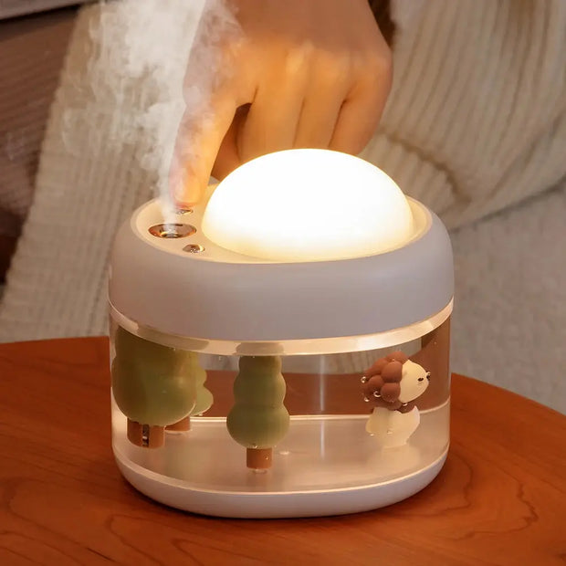 Humidificateur LED avec Veilleuse Étoilée – Diffuseur d’Air & Ambiance Relaxante